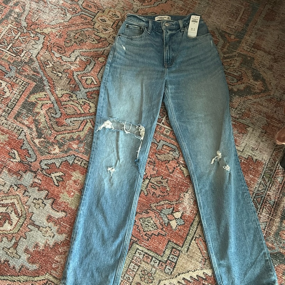 Abercrombie 90s ultra high rise straight CURVE LOVE size 24/00 R